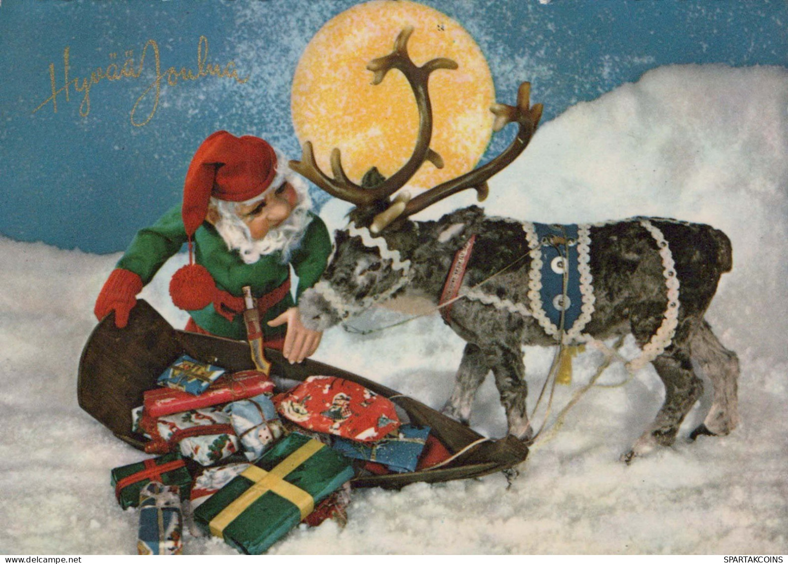 BABBO NATALE Buon Anno Natale Vintage Cartolina CPSM #PBB002.IT - Santa Claus