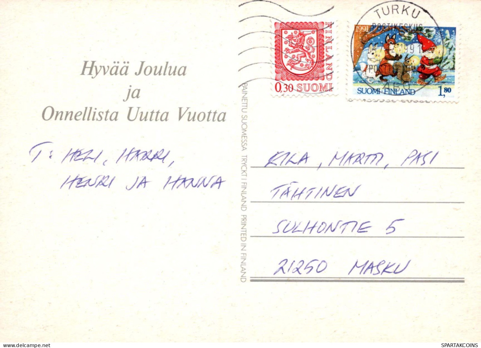 Buon Anno Natale Vintage Cartolina CPSM #PAY651.IT - New Year