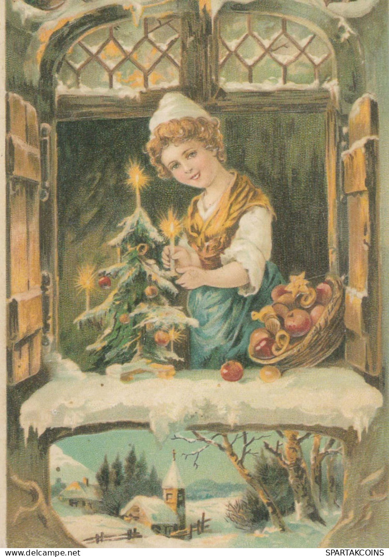 Buon Anno Natale BAMBINO Vintage Cartolina CPSM #PAY720.IT - New Year