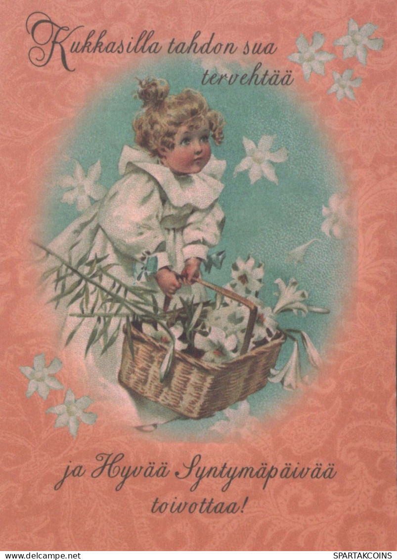 Buon Anno Natale BAMBINO Vintage Cartolina CPSM #PAW694.IT - New Year