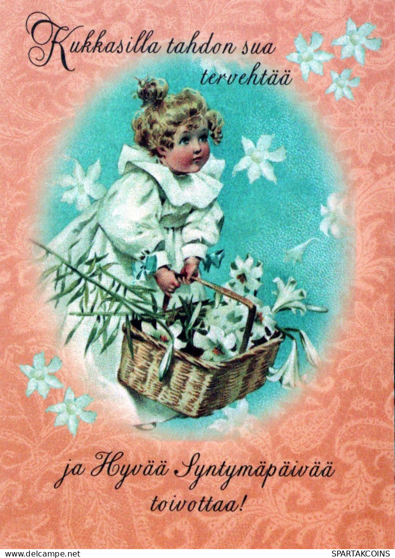 Buon Anno Natale BAMBINO Vintage Cartolina CPSM #PAW694.IT - New Year