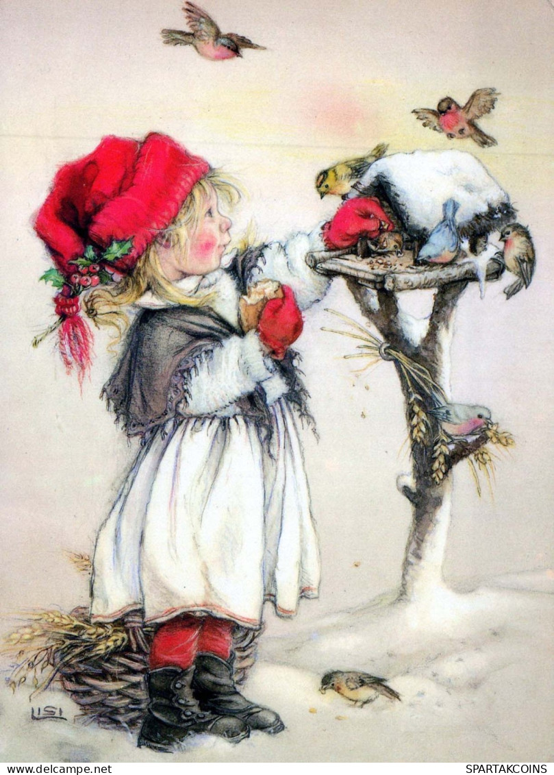 Buon Anno Natale BAMBINO Vintage Cartolina CPSM #PAW947.IT - New Year