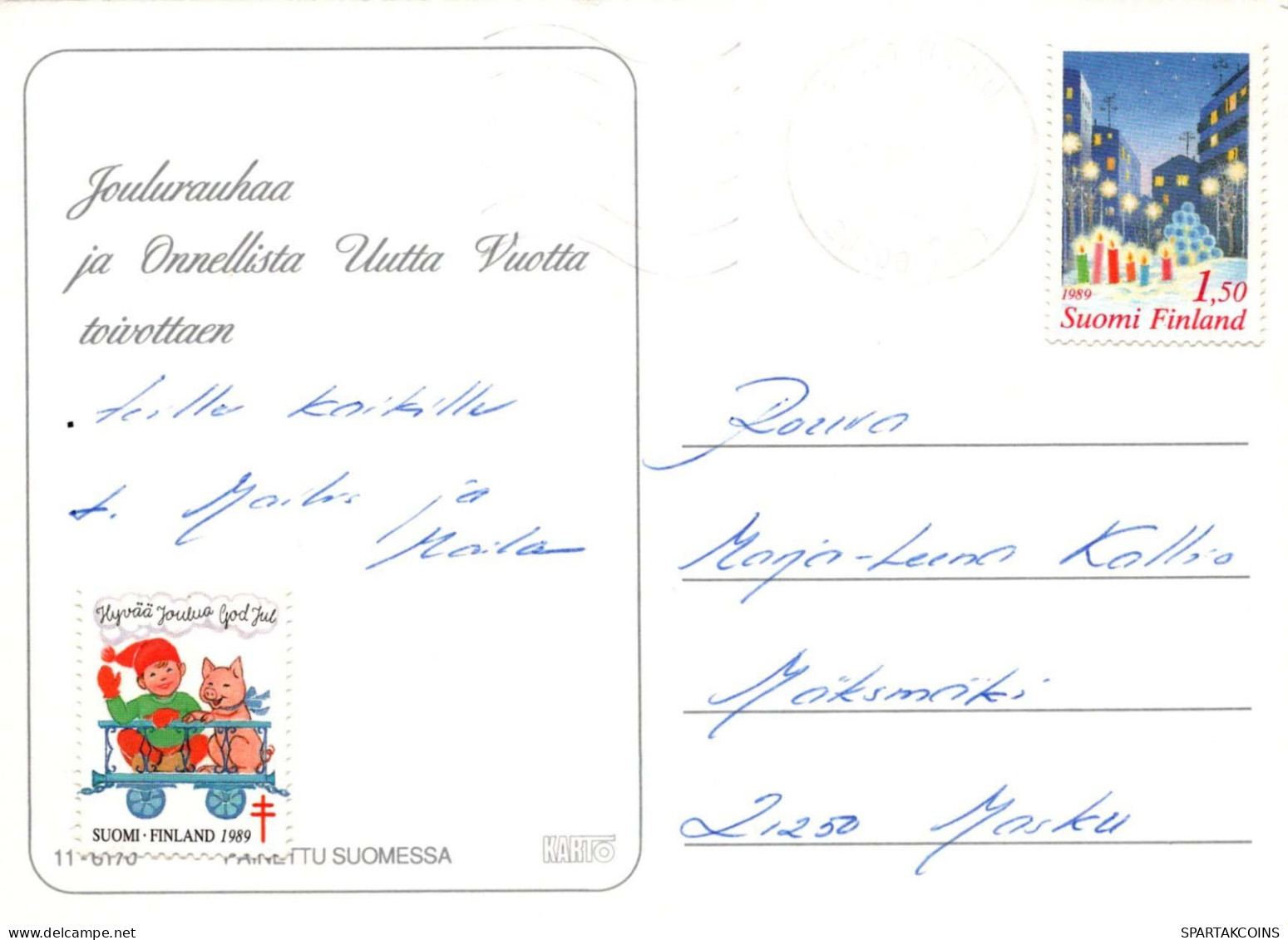 Buon Anno Natale CANDELA Vintage Cartolina CPSM #PAV830.IT - Anno Nuovo