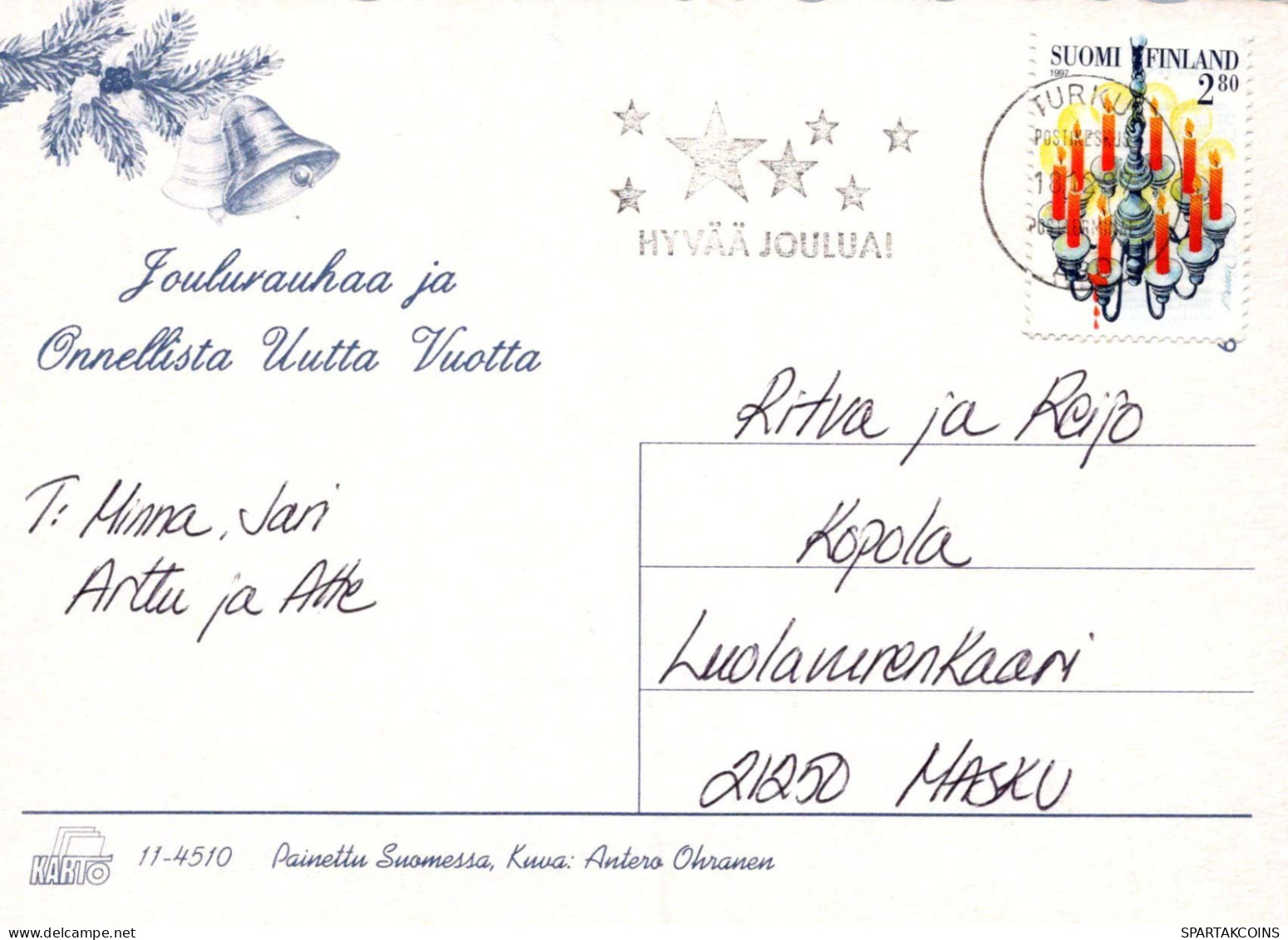 Buon Anno Natale CANDELA Vintage Cartolina CPSM #PAW073.IT - Anno Nuovo