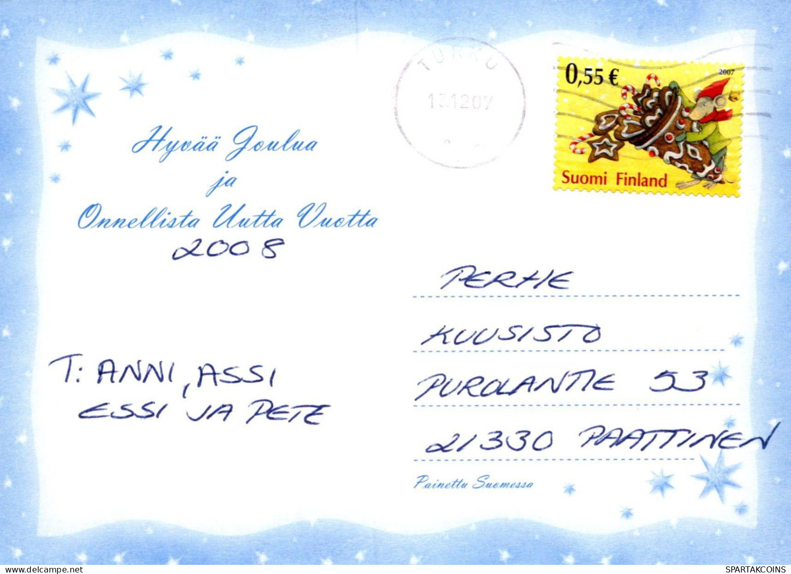 Buon Anno Natale ORSACCHIOTTO Vintage Cartolina CPSM #PAU888.IT - New Year