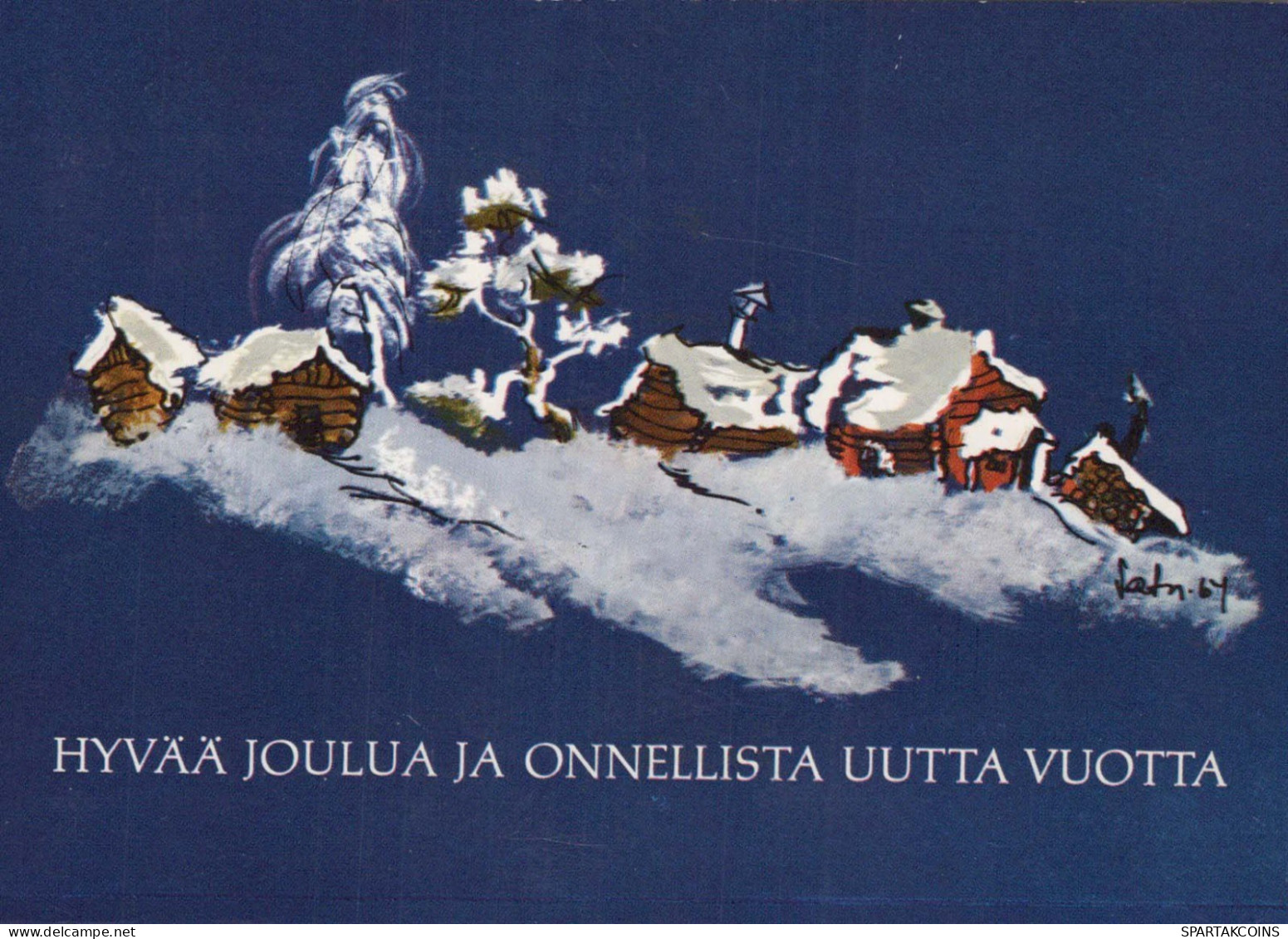 Buon Anno Natale Vintage Cartolina CPSM #PAV708.IT - Anno Nuovo