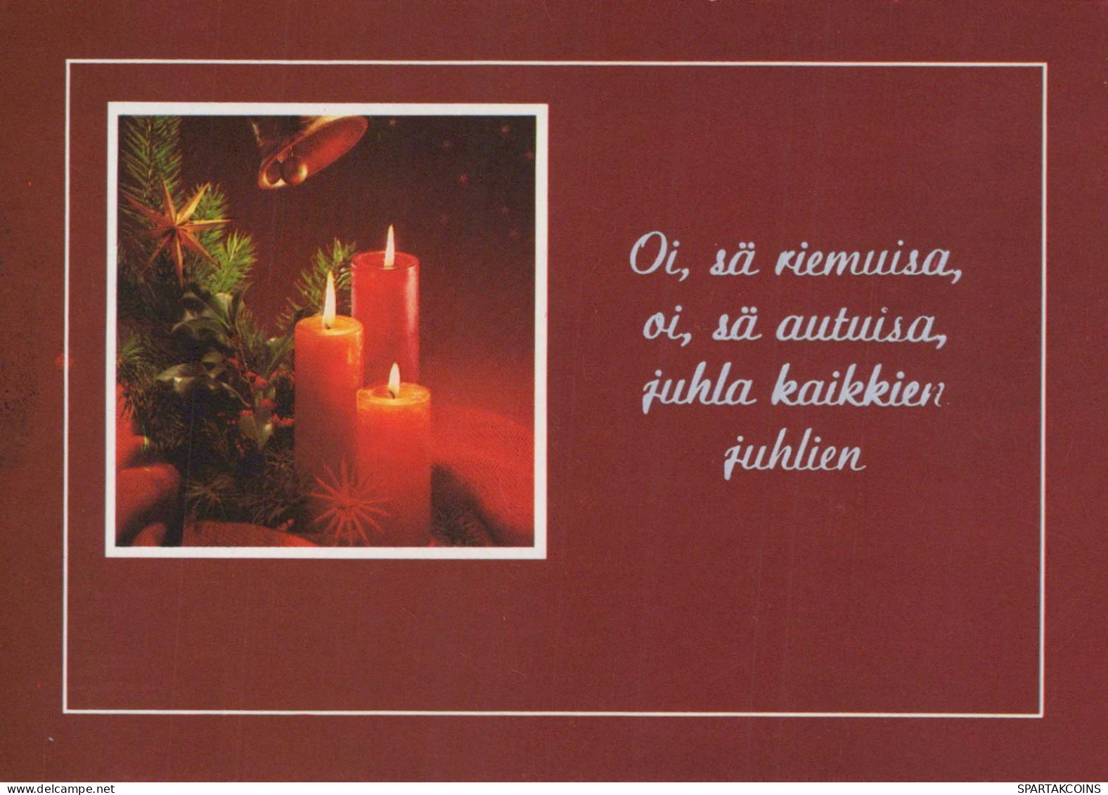 Buon Anno Natale CANDELA Vintage Cartolina CPSM #PAT650.IT - Nieuwjaar