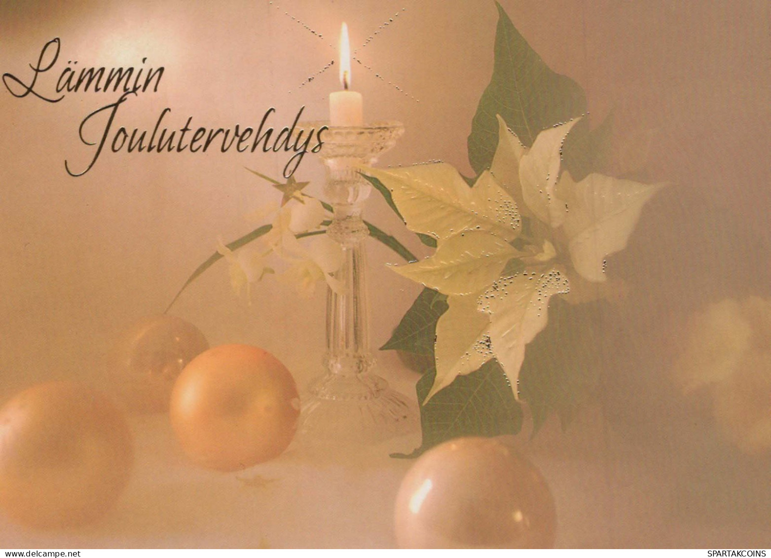 Buon Anno Natale CANDELA Vintage Cartolina CPSM #PAT589.IT - Nieuwjaar