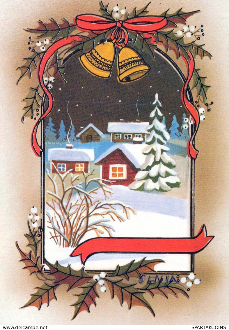 Buon Anno Natale BELL Vintage Cartolina CPSM #PAT464.IT - Anno Nuovo