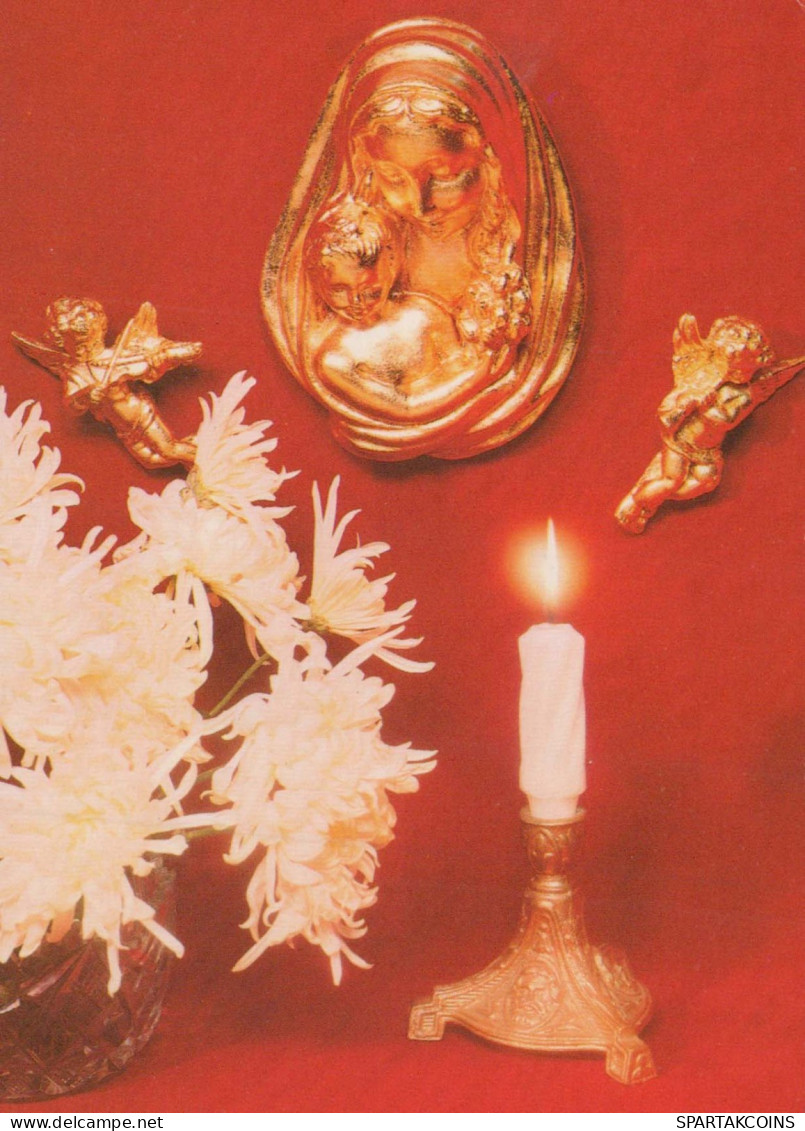 Buon Anno Natale CANDELA Vintage Cartolina CPSM #PAT278.IT - Anno Nuovo