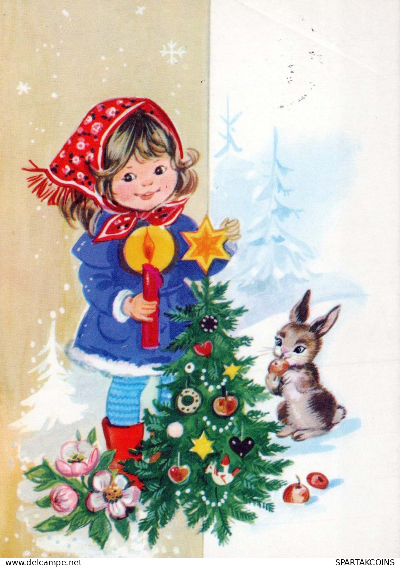 Buon Anno Natale BAMBINO Vintage Cartolina CPSM #PAS782.IT - Anno Nuovo