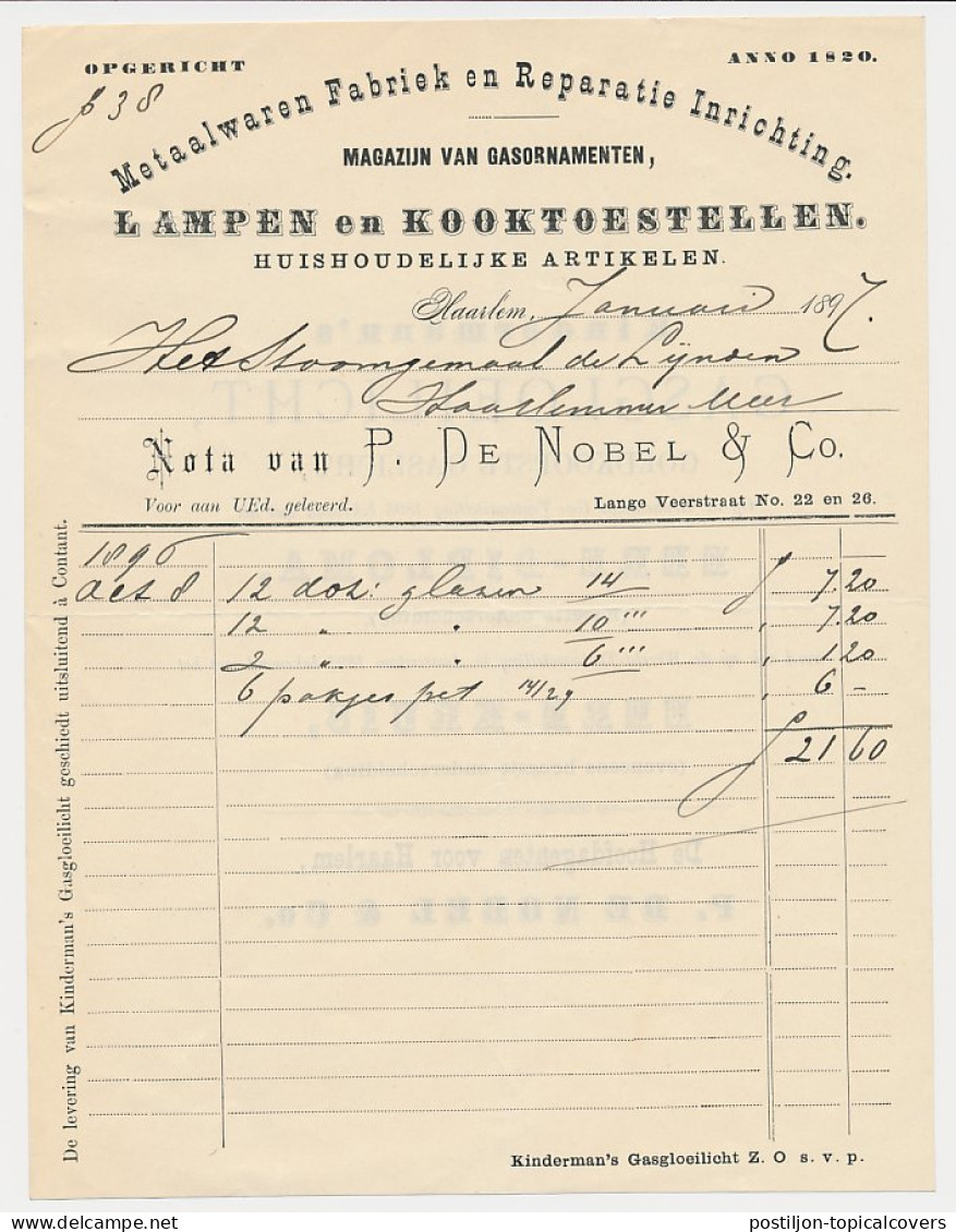 Nota Haarlem 1897 - Lampen - Kooktoestellen - Niederlande