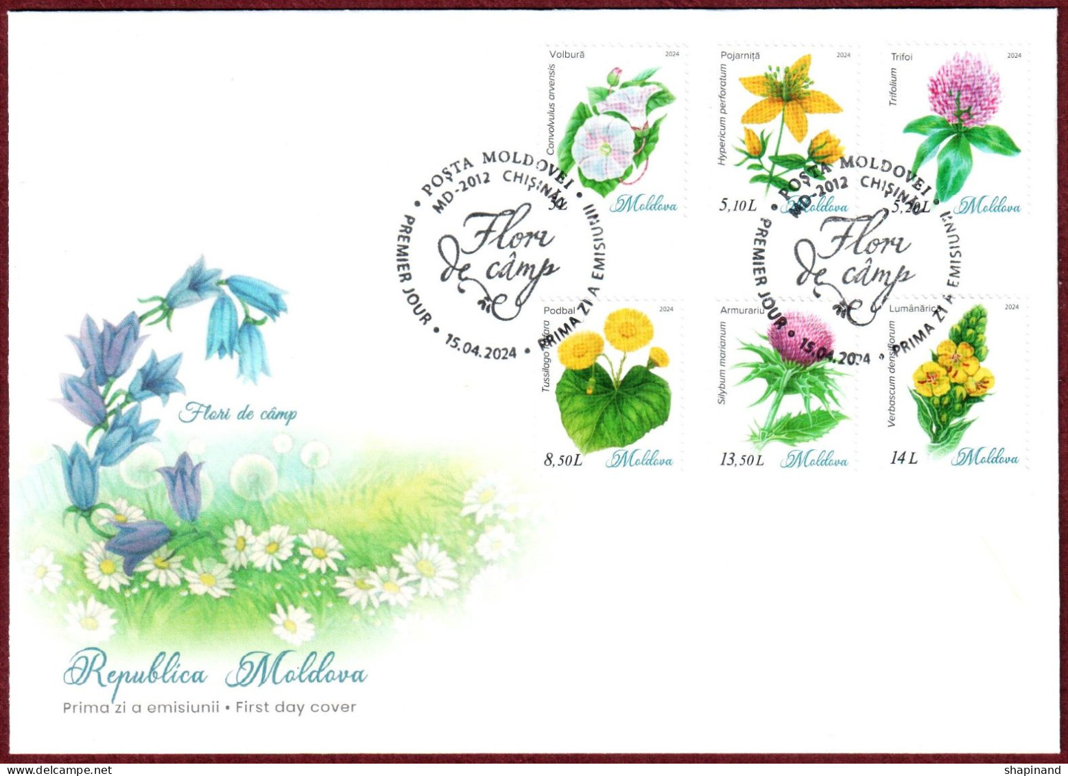 Moldova 2024 FDC "Wildflowers"  Quality:100% - Moldavie