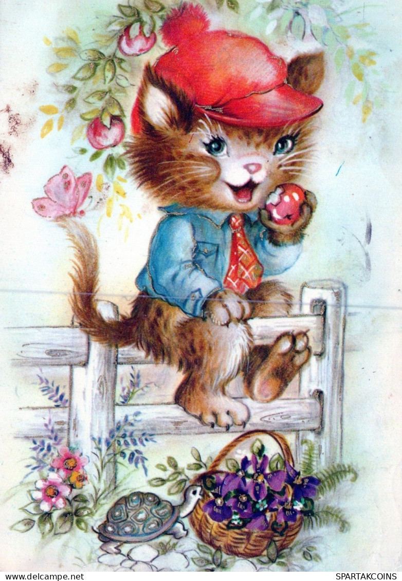 GATTO KITTY Animale Vintage Cartolina CPSM #PAM251.IT - Cats