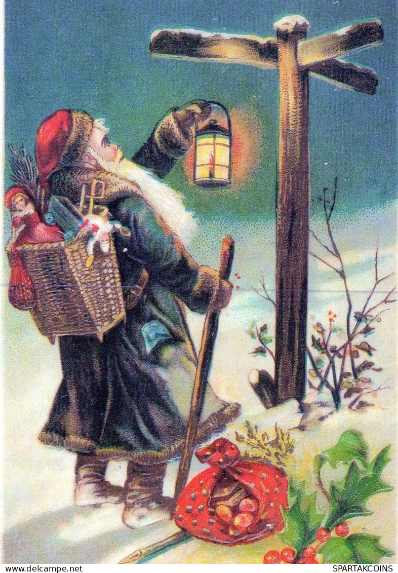 BABBO NATALE Natale Vintage Cartolina CPSM #PAK855.IT - Santa Claus