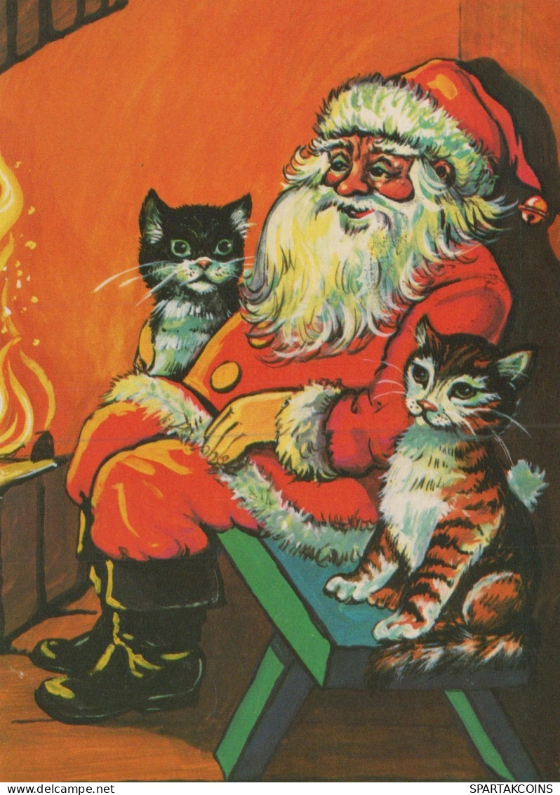 BABBO NATALE Natale Vintage Cartolina CPSM #PAK589.IT - Santa Claus