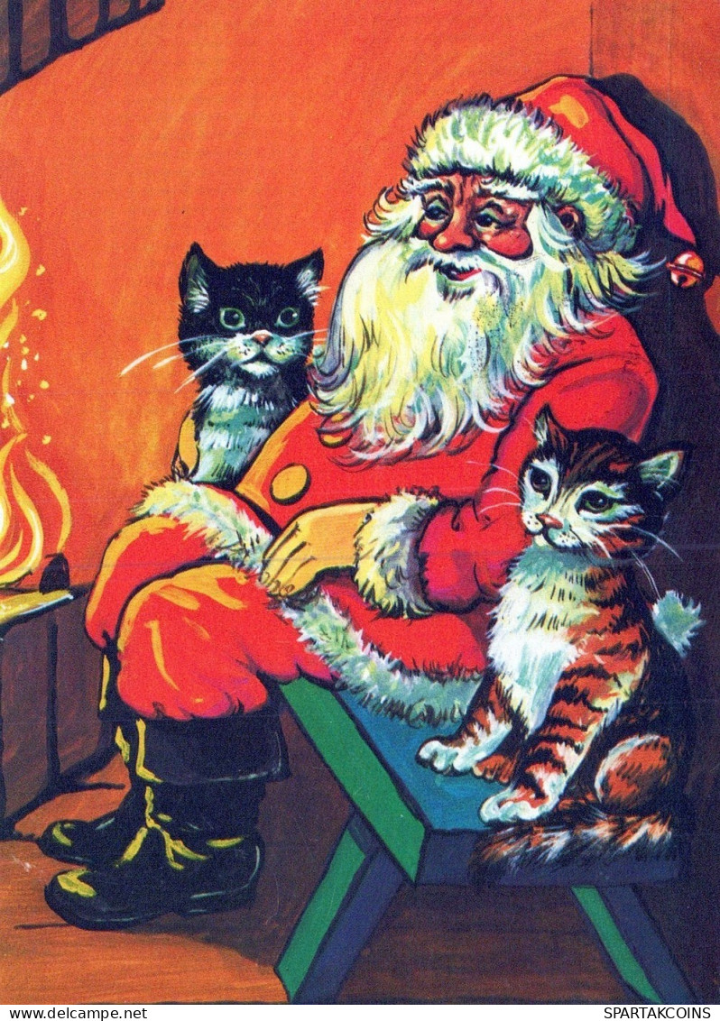 BABBO NATALE Natale Vintage Cartolina CPSM #PAK589.IT - Santa Claus