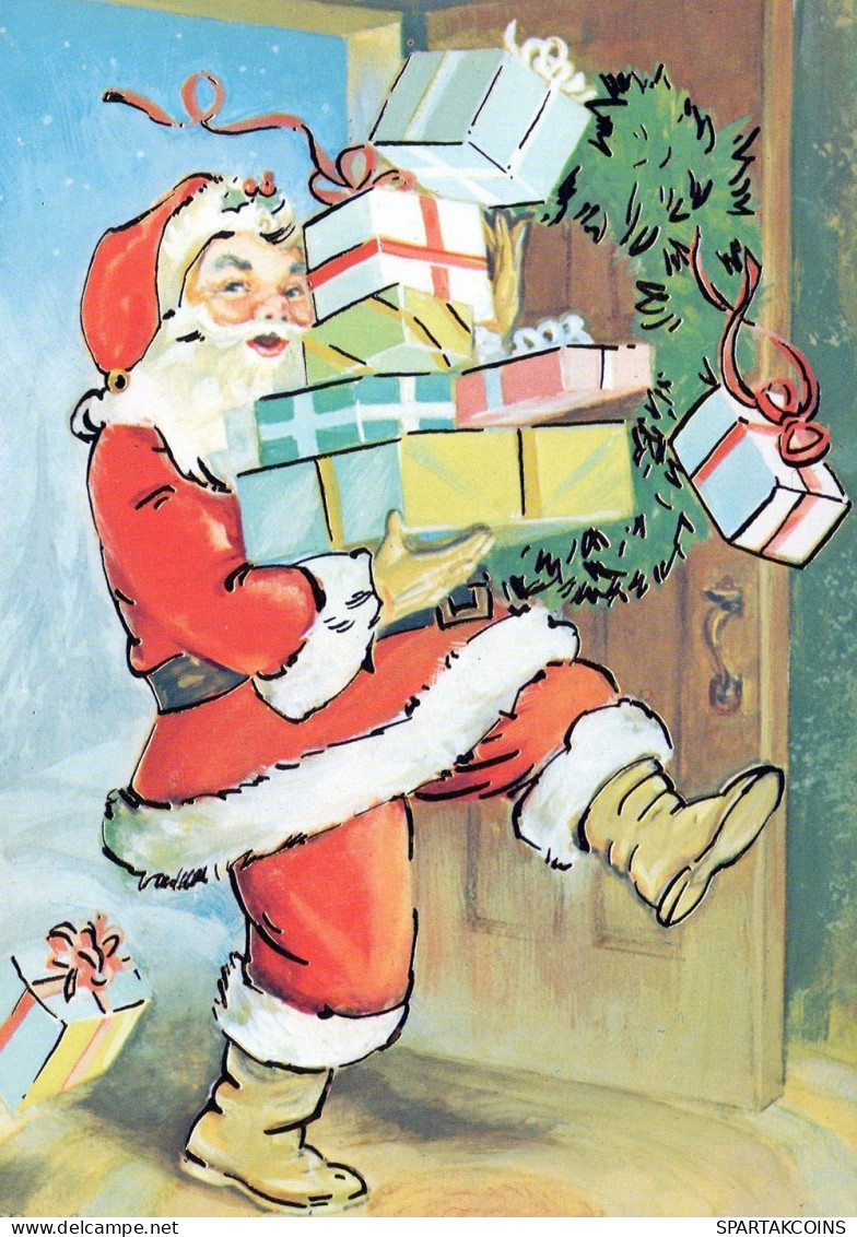 BABBO NATALE Natale Vintage Cartolina CPSM #PAJ682.IT - Santa Claus