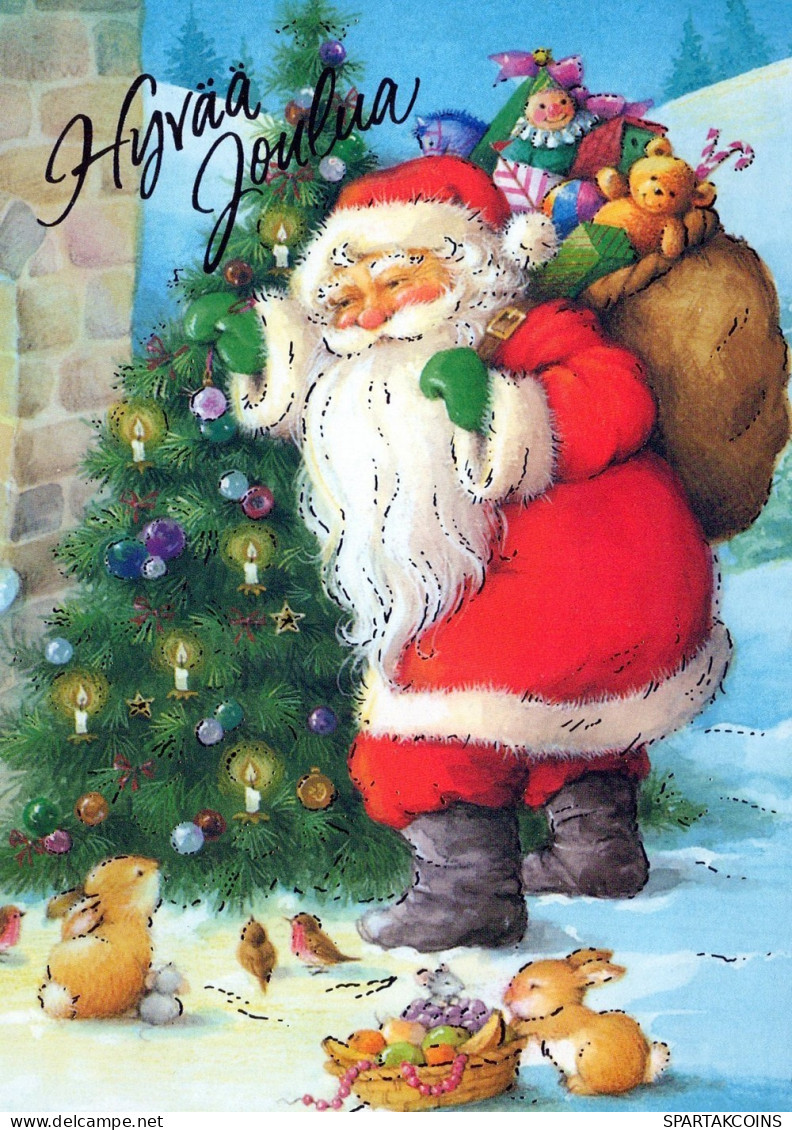 BABBO NATALE Natale Vintage Cartolina CPSM #PAJ544.IT - Santa Claus