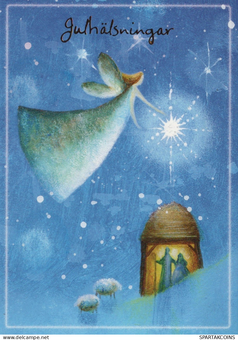 ANGELO Buon Anno Natale Vintage Cartolina CPSM #PAJ347.IT - Engel