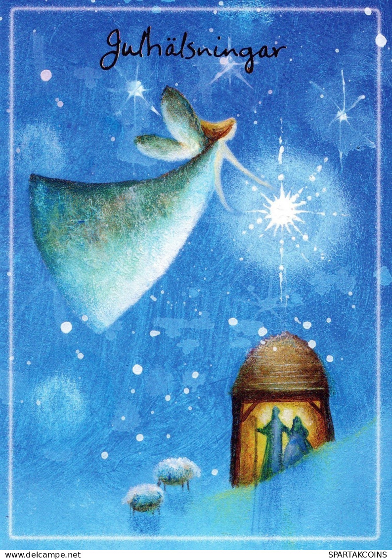 ANGELO Buon Anno Natale Vintage Cartolina CPSM #PAJ347.IT - Angels