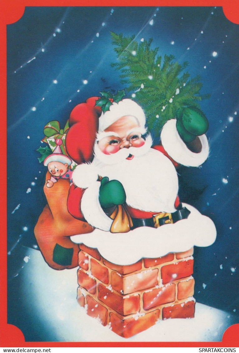 BABBO NATALE Natale Vintage Cartolina CPSM #PAJ752.IT - Santa Claus