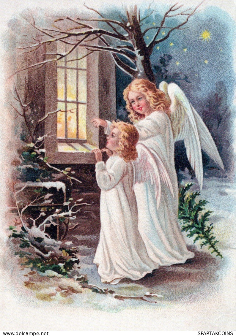 ANGELO Buon Anno Natale Vintage Cartolina CPSM #PAH650.IT - Angels