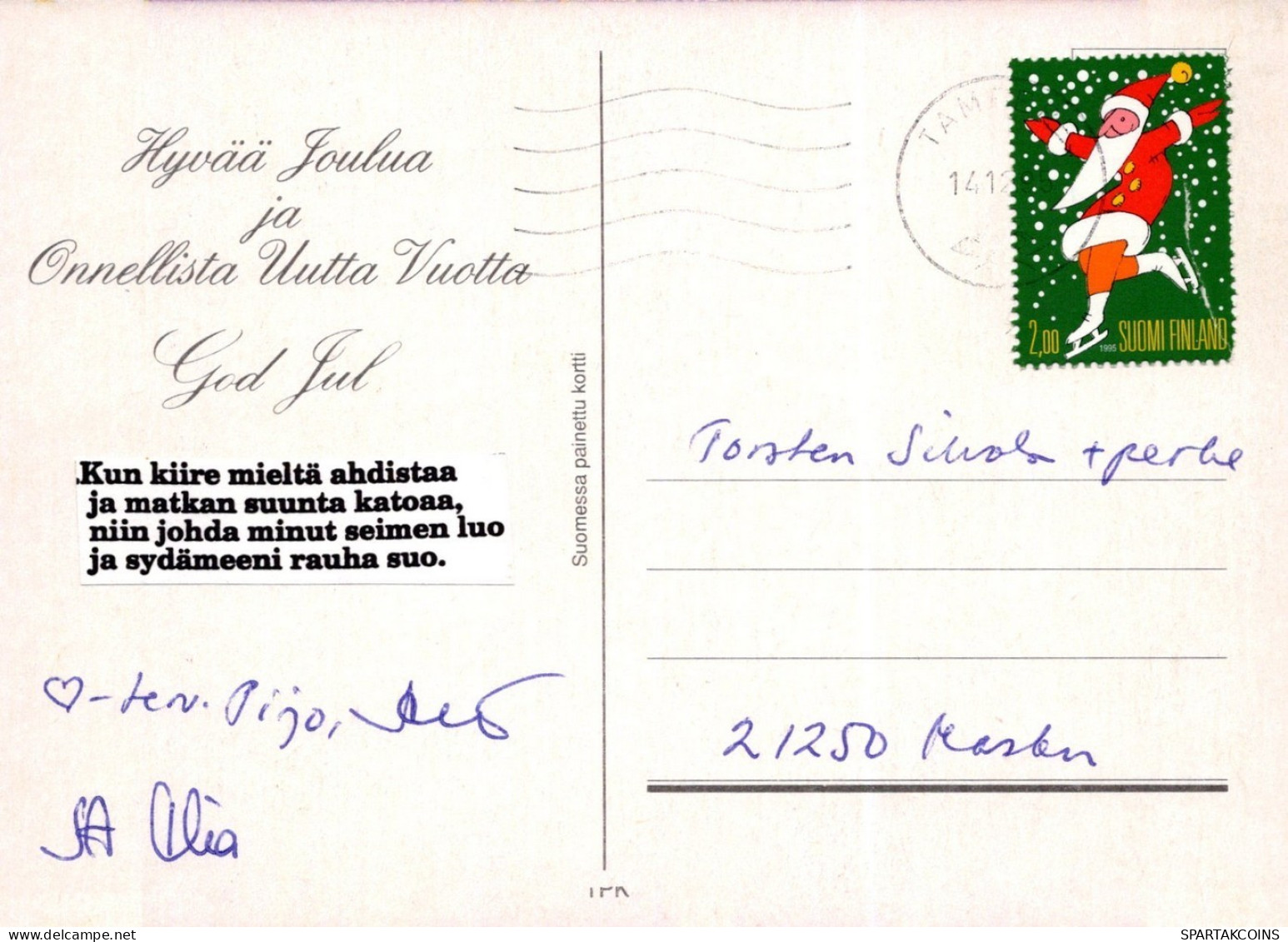 ANGELO Buon Anno Natale Vintage Cartolina CPSM #PAH832.IT - Engel
