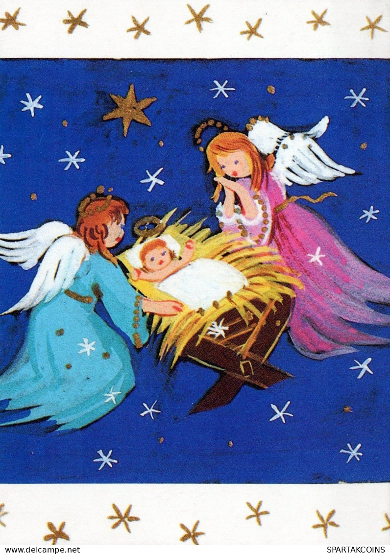 ANGELO Buon Anno Natale Vintage Cartolina CPSM #PAH832.IT - Engel