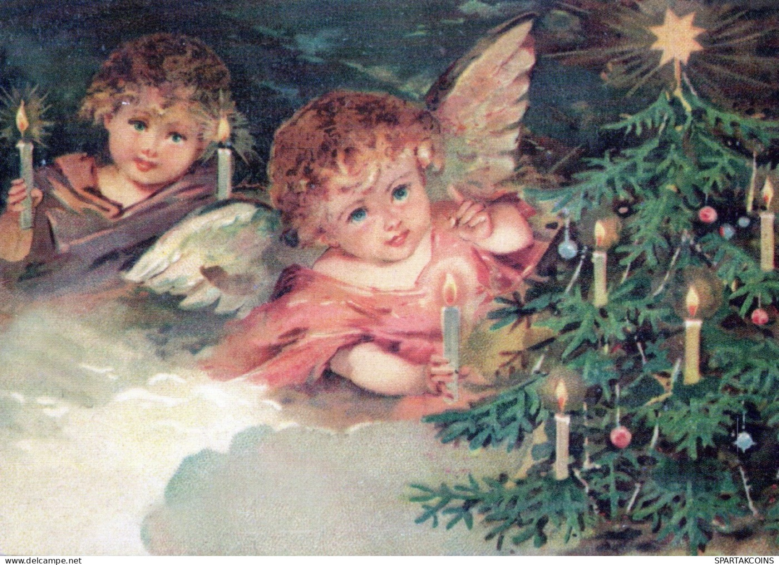 ANGELO Buon Anno Natale Vintage Cartolina CPSM #PAH209.IT - Anges