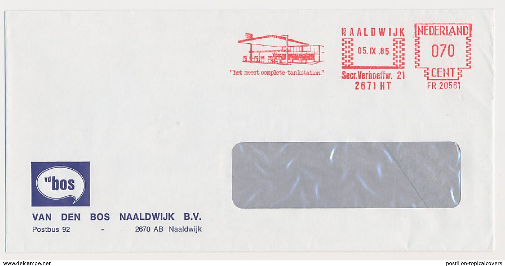 Meter Cover Netherlands 1985 Gas Station - Naaldwijk - Other & Unclassified