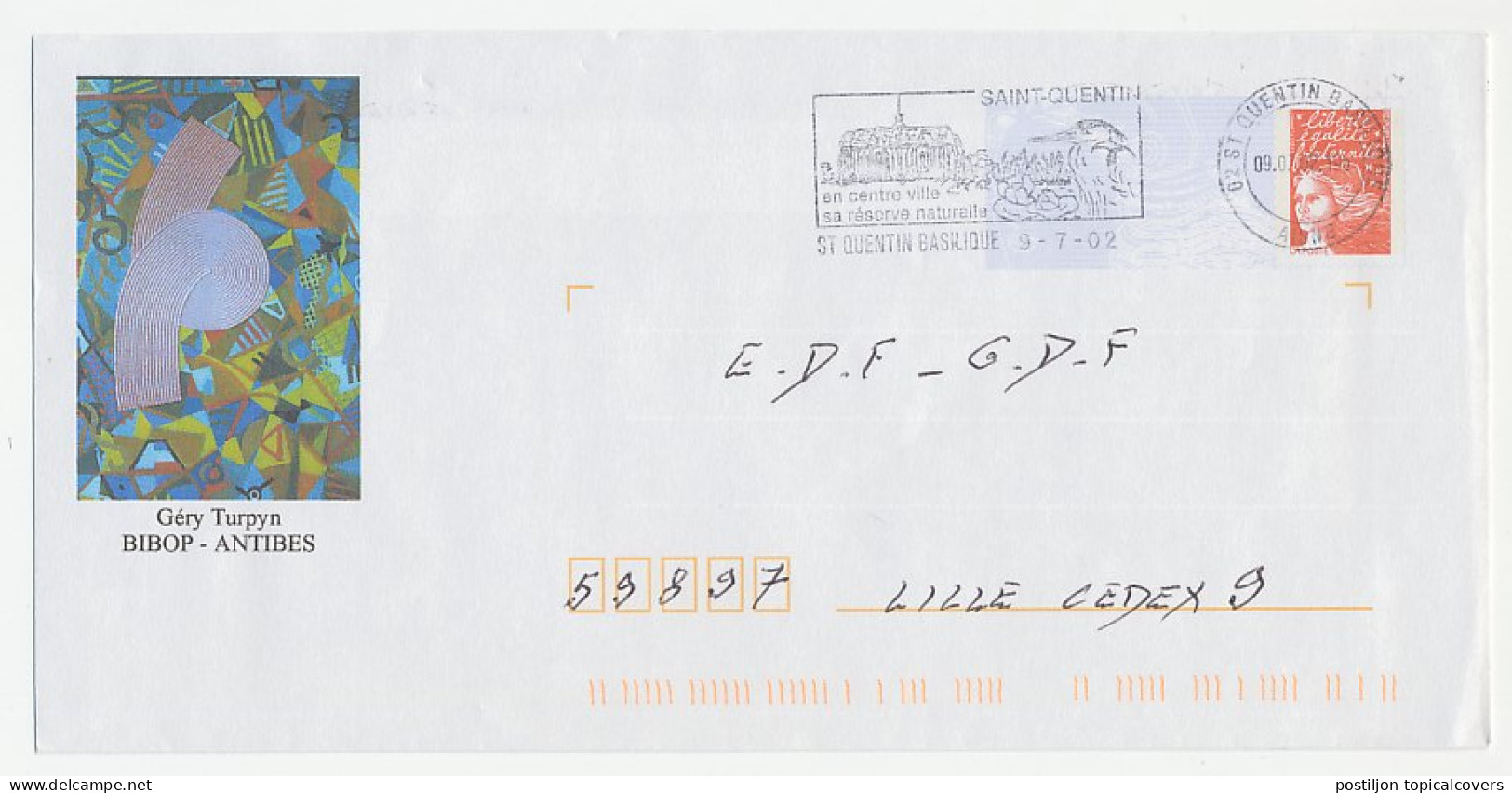 Postal Stationery / PAP France 2002 Géry Turpyn - Bibop - Antibes - Autres & Non Classés