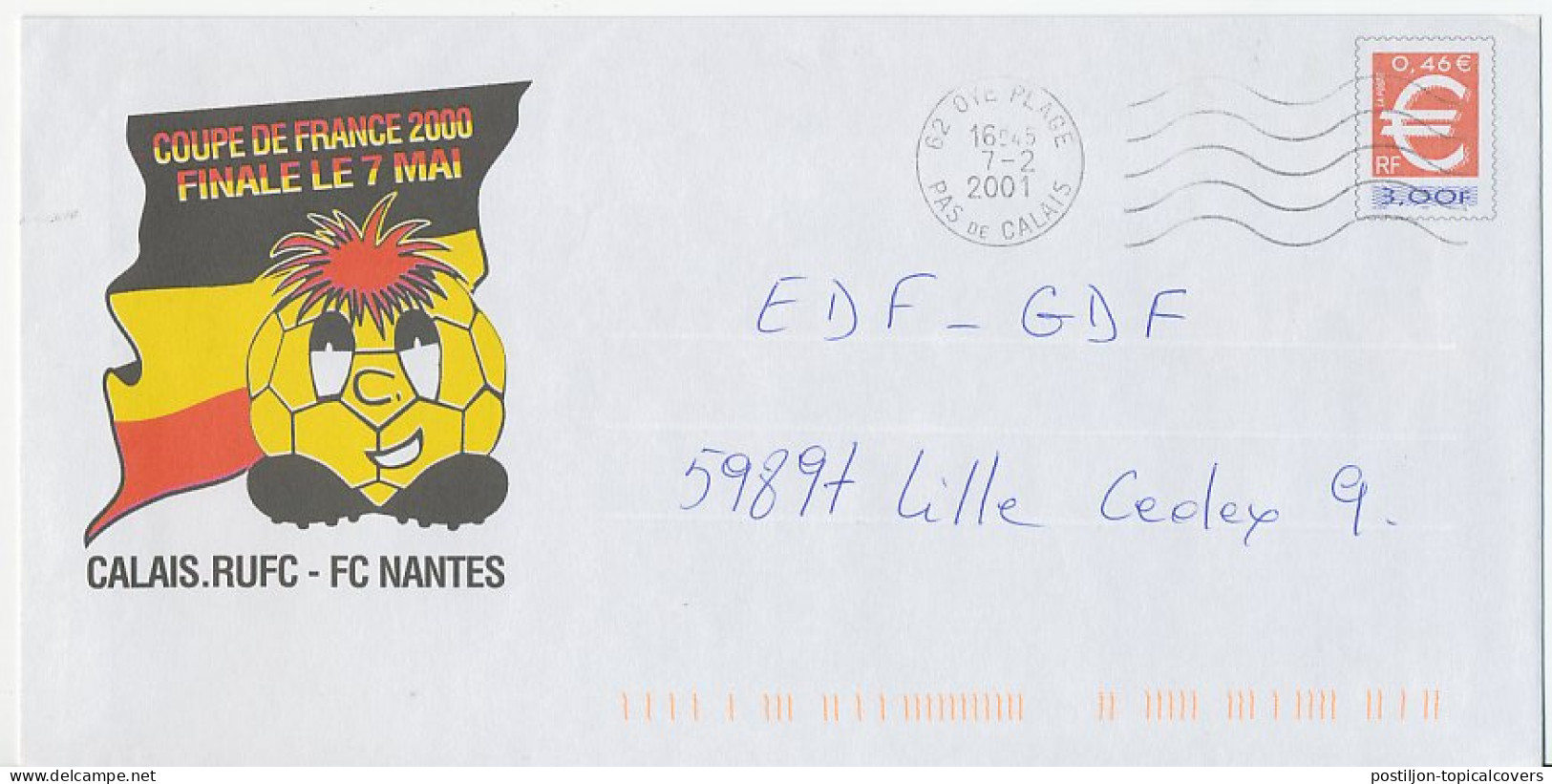 Postal Stationery / PAP France 2001 Coupe De France 2000 - Cup Tournament - Autres & Non Classés