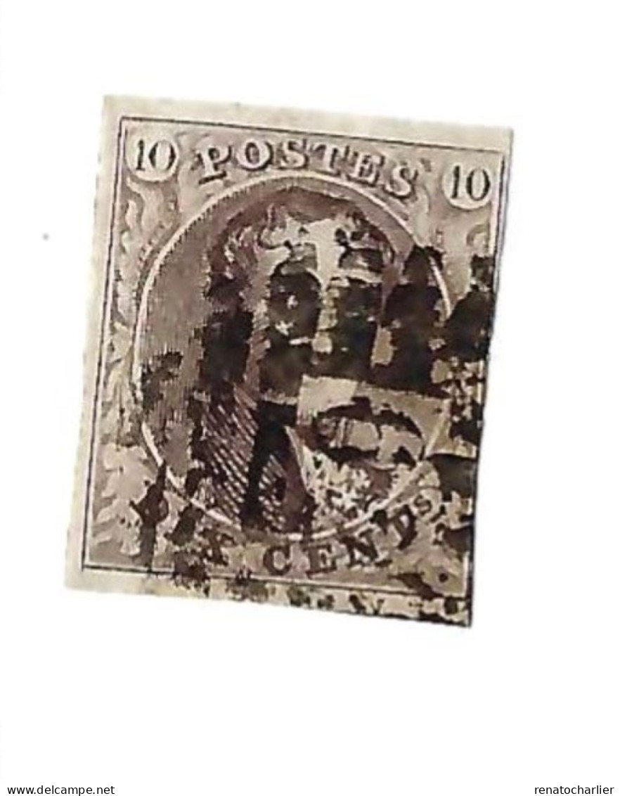 Oblitération "62" Sur 10 Centimes. - 1851-1857 Medaillen (6/8)