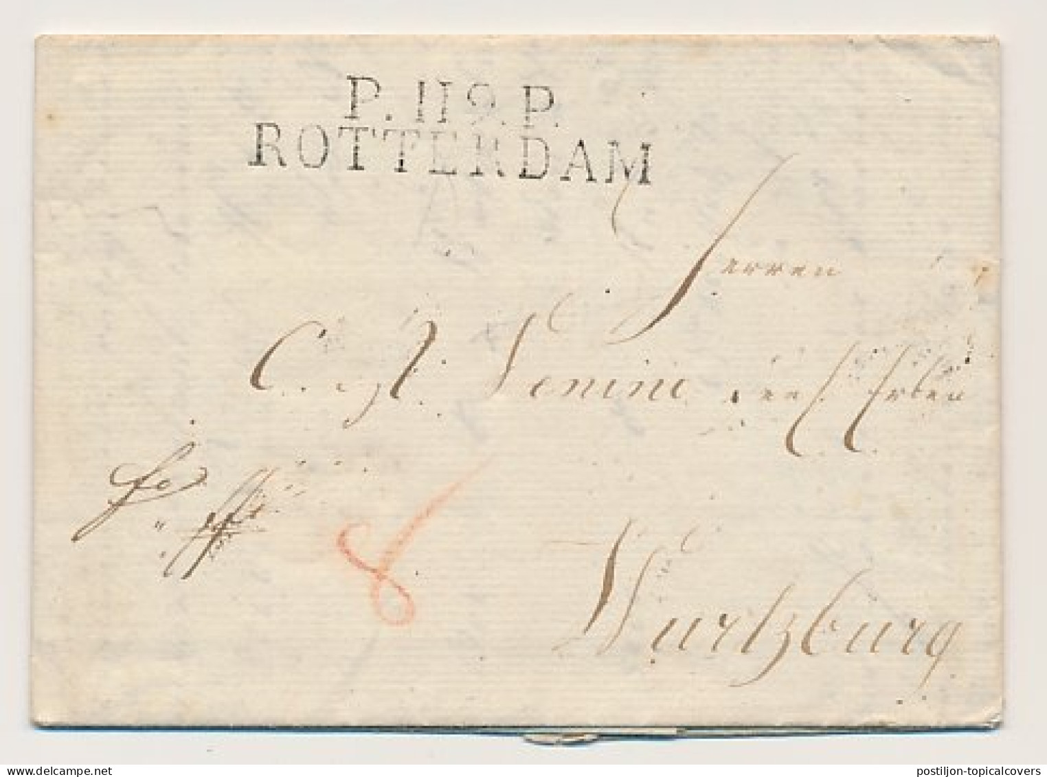P.119.P. ROTTERDAM - Wurzburg Duitsland 1814 - ...-1852 Préphilatélie