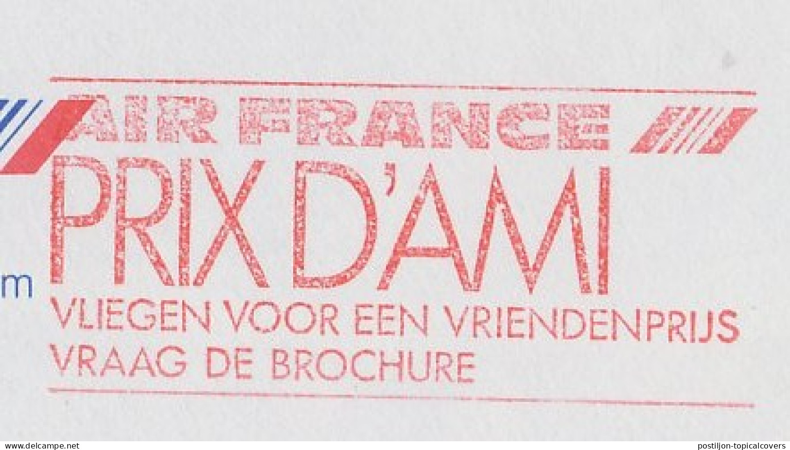 Meter Cover Netherlands 1988 Air France  - Vliegtuigen