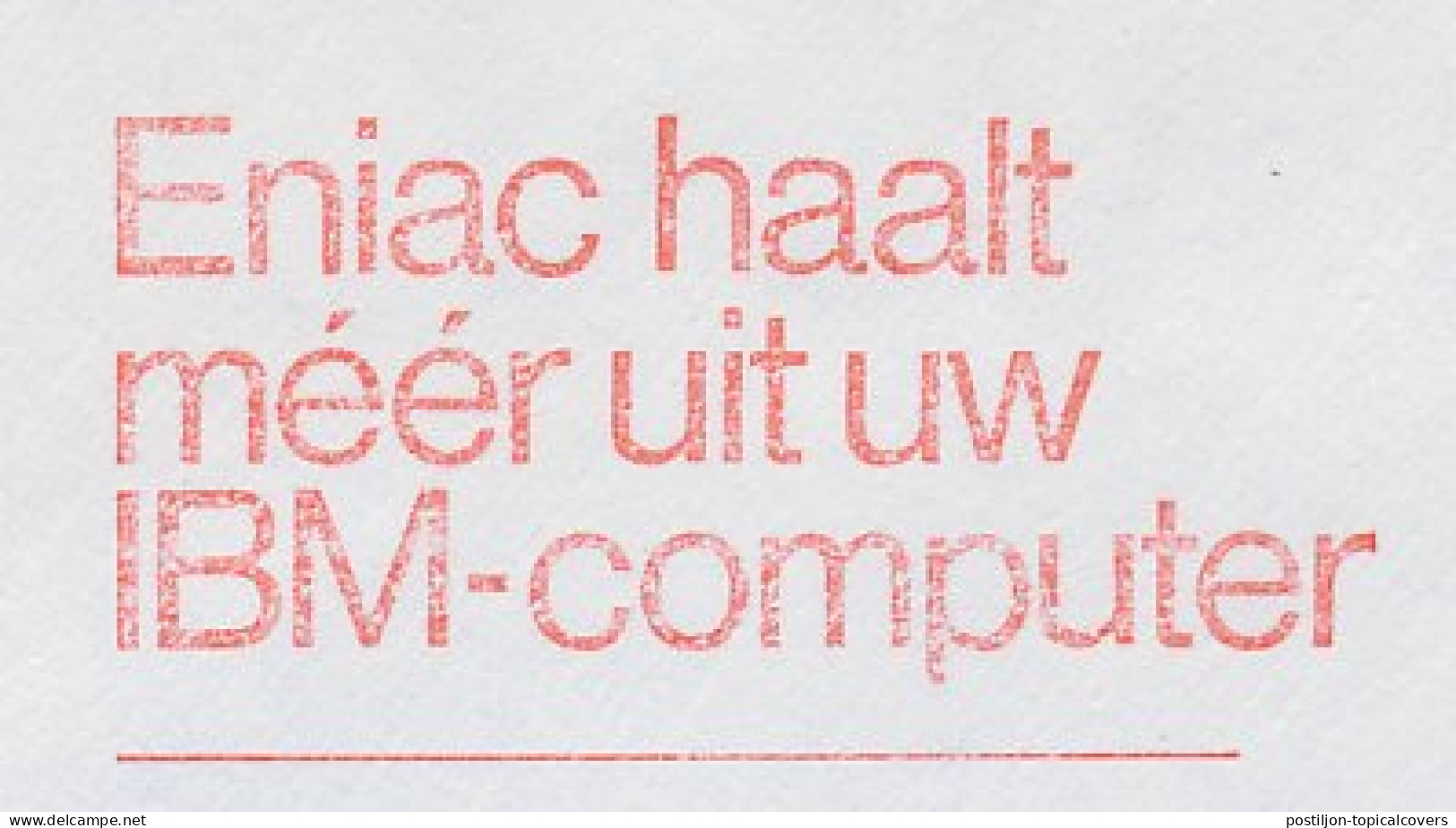 Meter Cut Netherlands 1987 Eniac - IBM Computer - Informatique