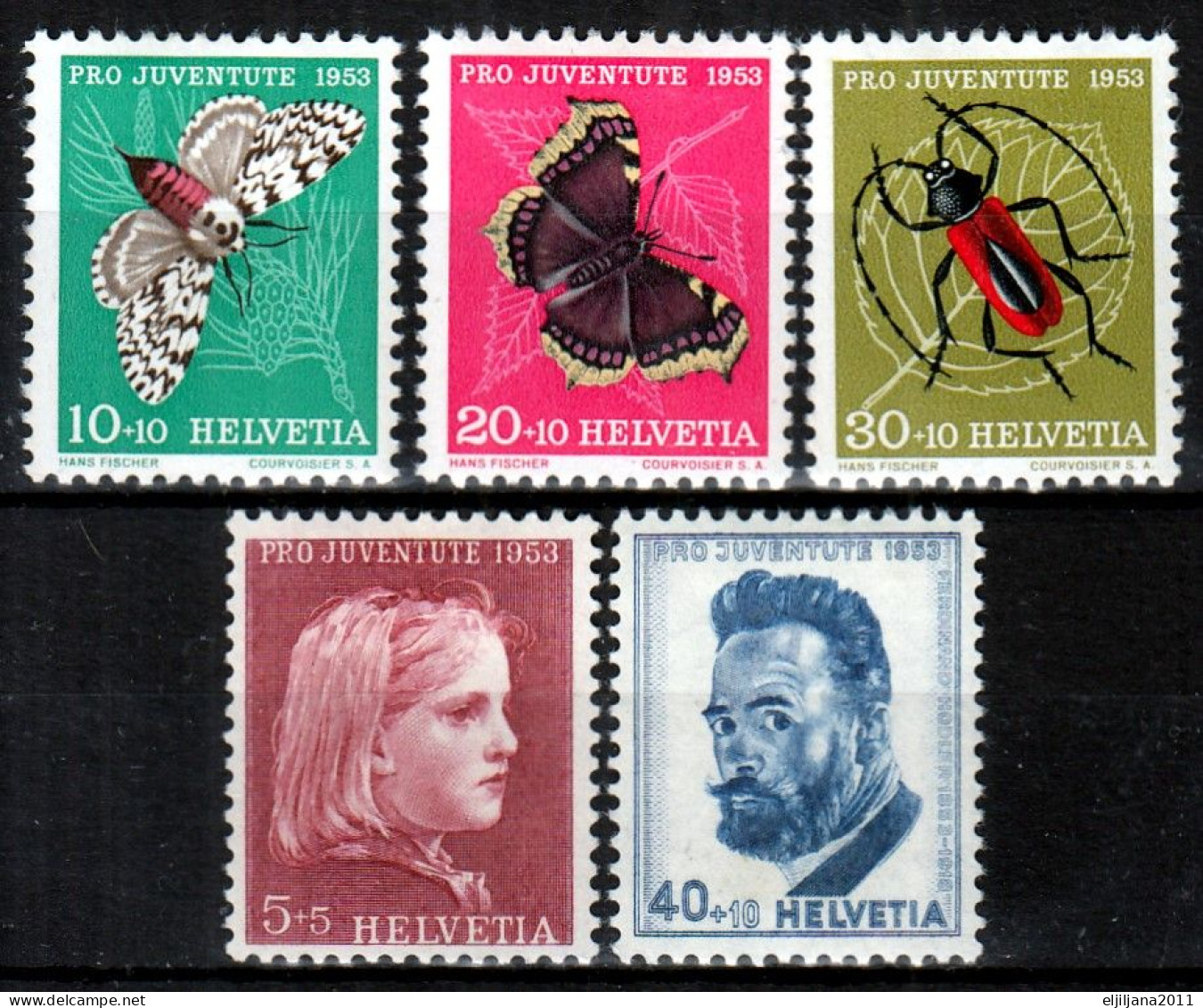 Switzerland / Helvetia / Schweiz / Suisse 1953 ⁕ Pro Juventute Mi.588-592 ⁕ 5v MH - Ungebraucht