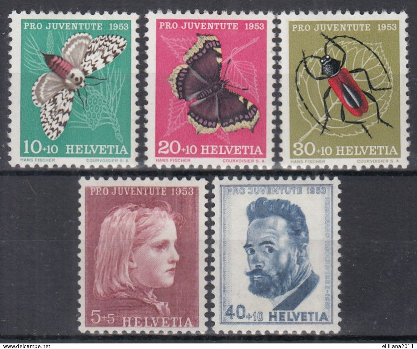 Switzerland / Helvetia / Schweiz / Suisse 1953 ⁕ Pro Juventute Mi.588-592 ⁕ 5v MH - Ongebruikt