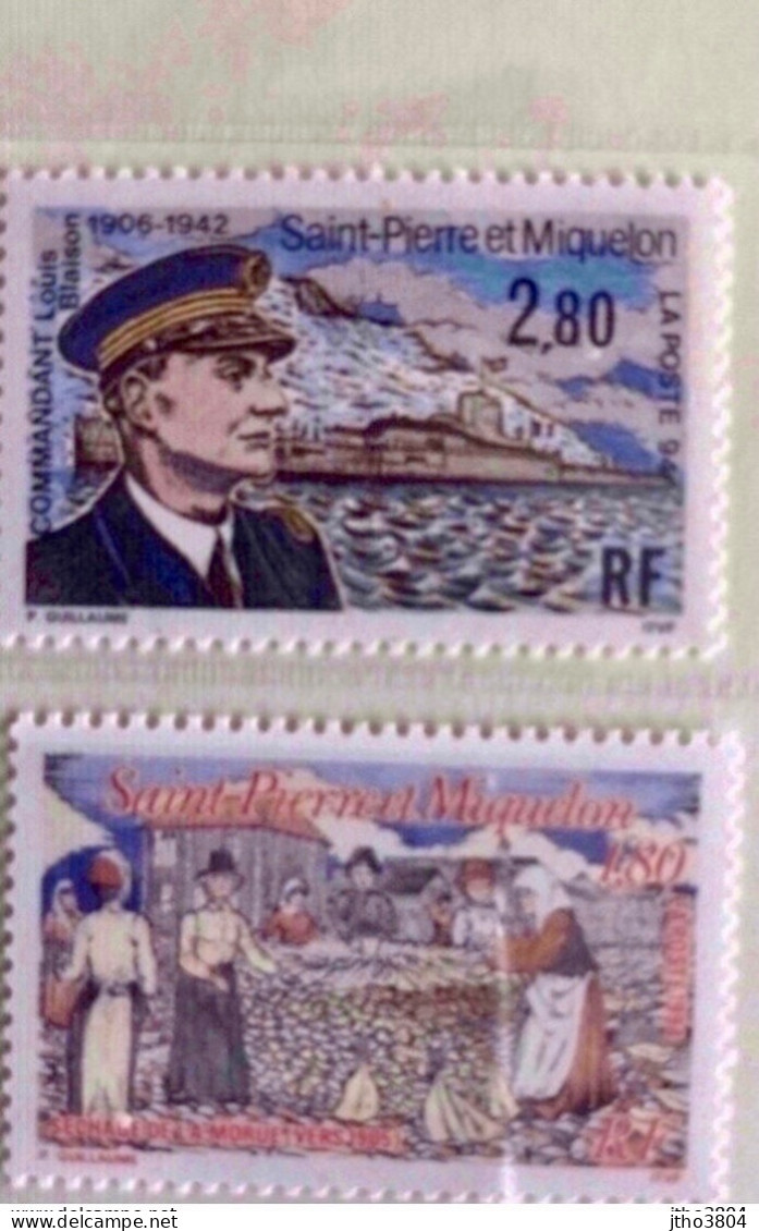 SAINT PIERRE ET MIQUELON 1994 - 2 V YT 592 596 - Ongebruikt