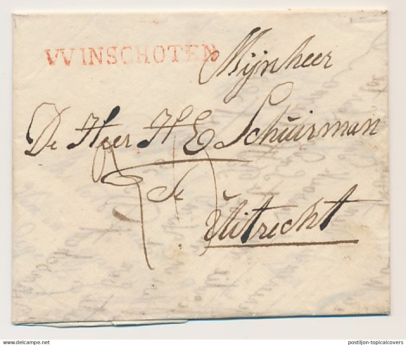 WINSCHOTEN - Utrecht 1828 - Lakzegel - ...-1852 Voorlopers