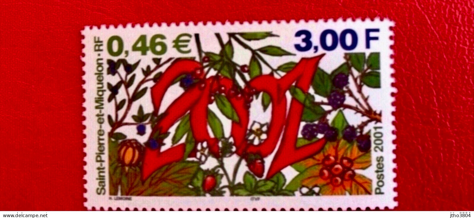 SAINT PIERRE ET MIQUELON SPM 2001  - 1 V MNH ** Fleurs YT 737 - Unused Stamps
