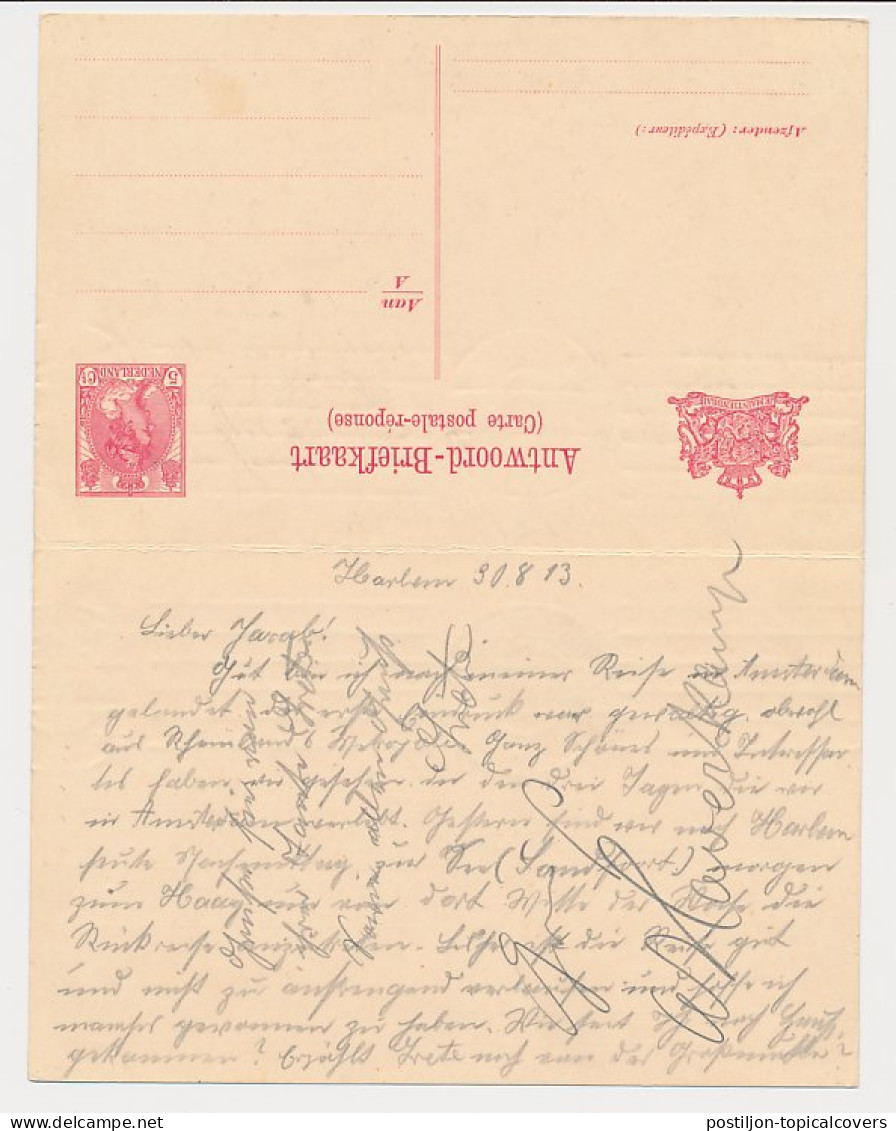 Briefkaart G. 85 I Haarlem - Duitsland 1913 - Postal Stationery