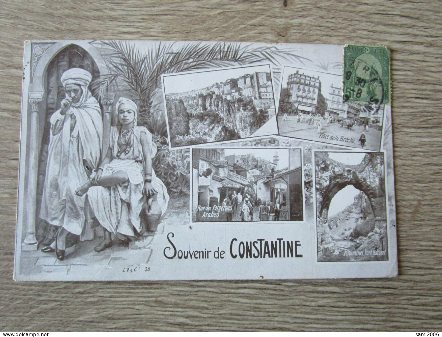 ALGERIE SOUVENIR DE CONSTANTINE MULTI VUES COUPLE JEUNE FILLE - Constantine