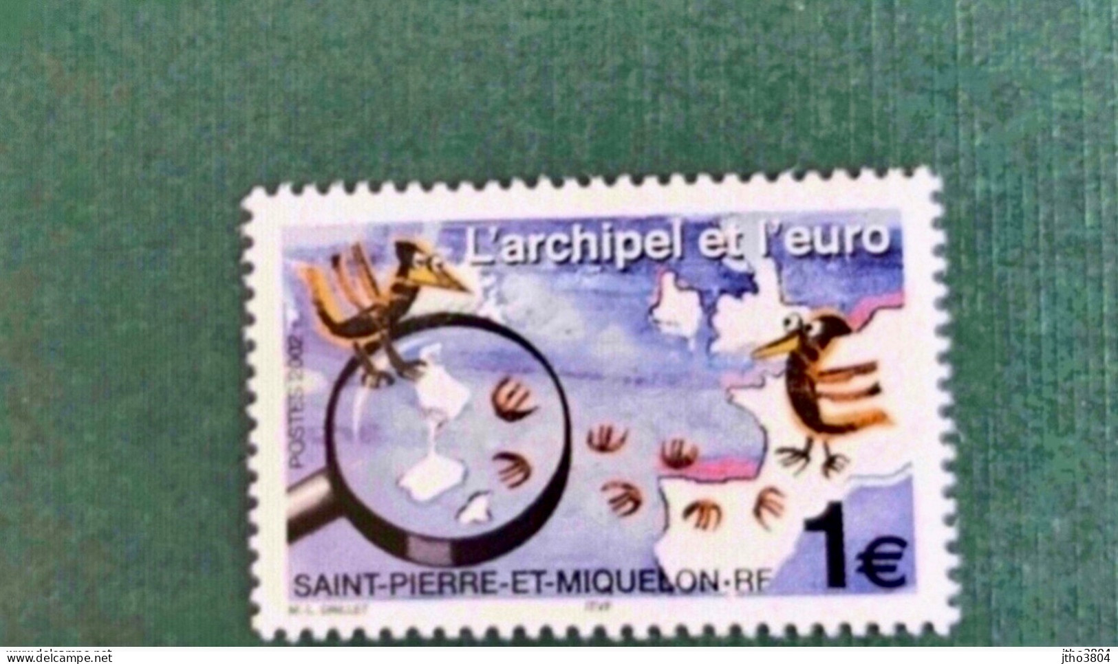 SAINT PIERRE ET MIQUELON 2002 - 1 V MNH ** YT 773 Faciale 1€ - Unused Stamps