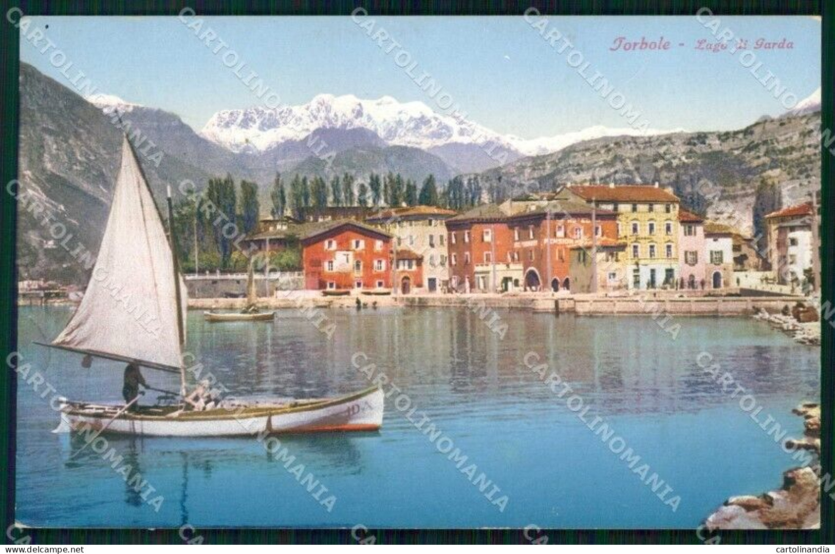 Trento Torbole Lago Di Garda Barca Brunner 309 22 Cartolina RT3616 - Trento