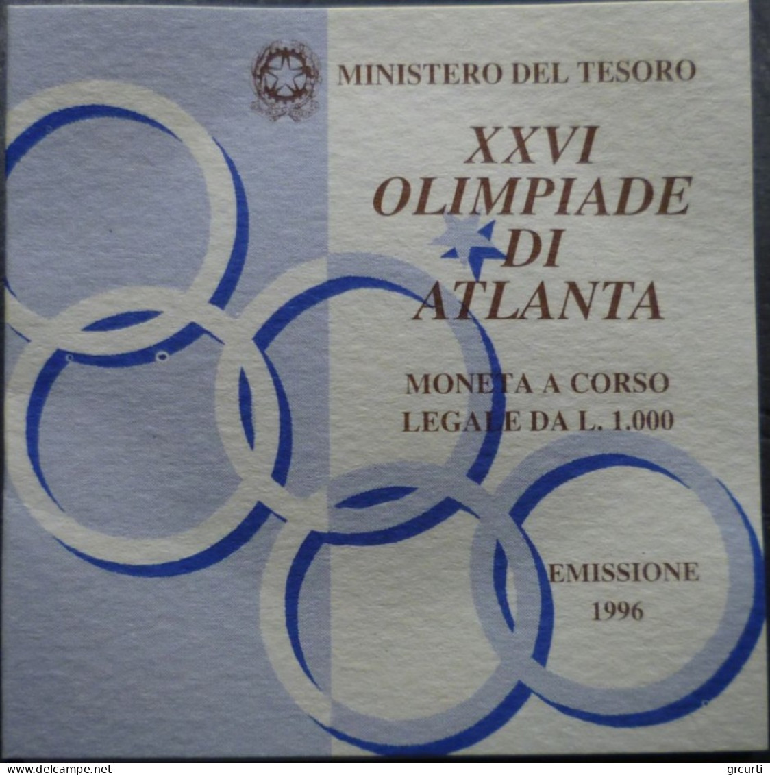 Italia - 1000 Lire 1996 - Olimpiadi Di Atlanta - 1 000 Liras