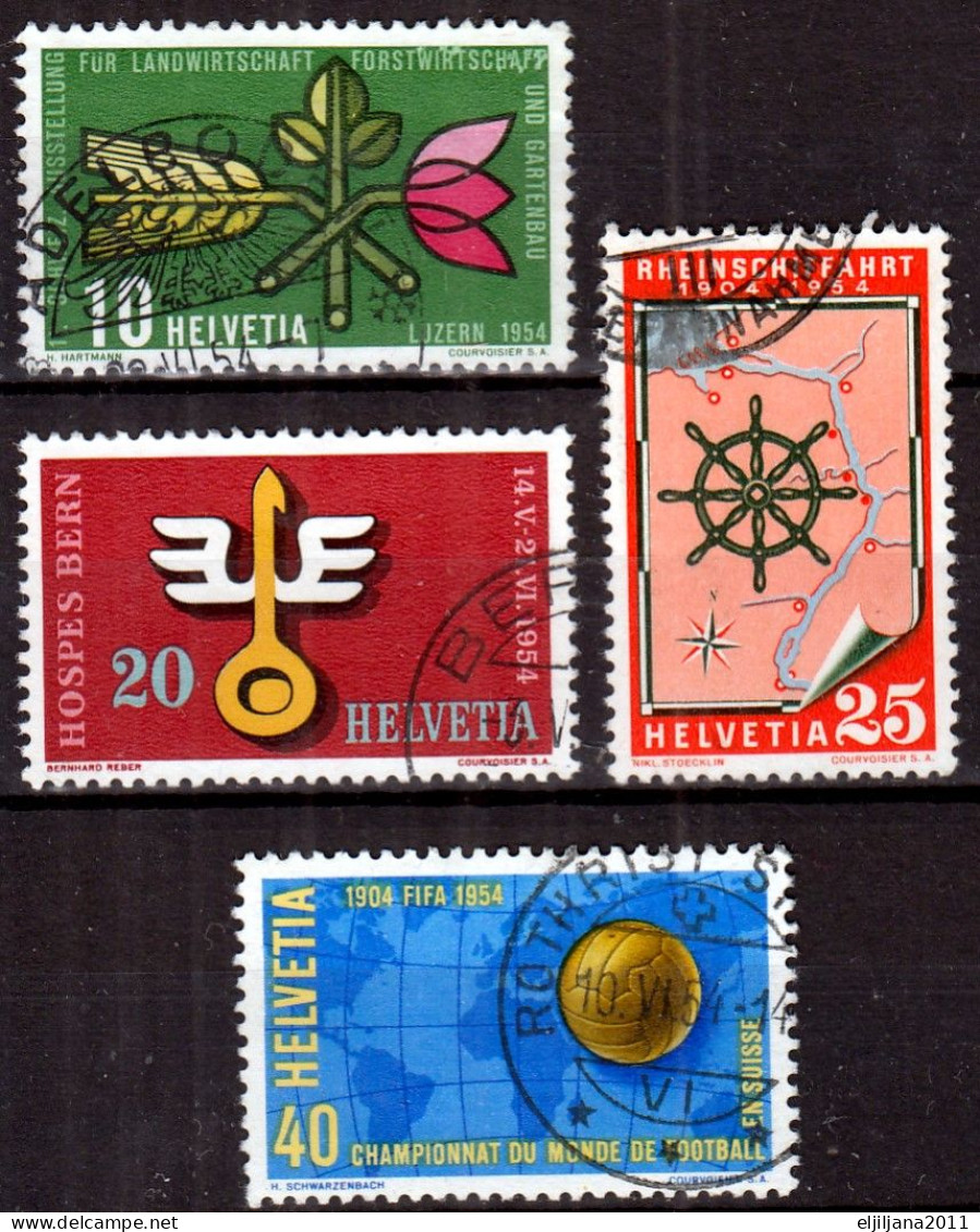 Switzerland / Helvetia / Schweiz / Suisse 1953 ⁕ Annual Events Mi.593-596 ⁕ 4v Used - Gebruikt