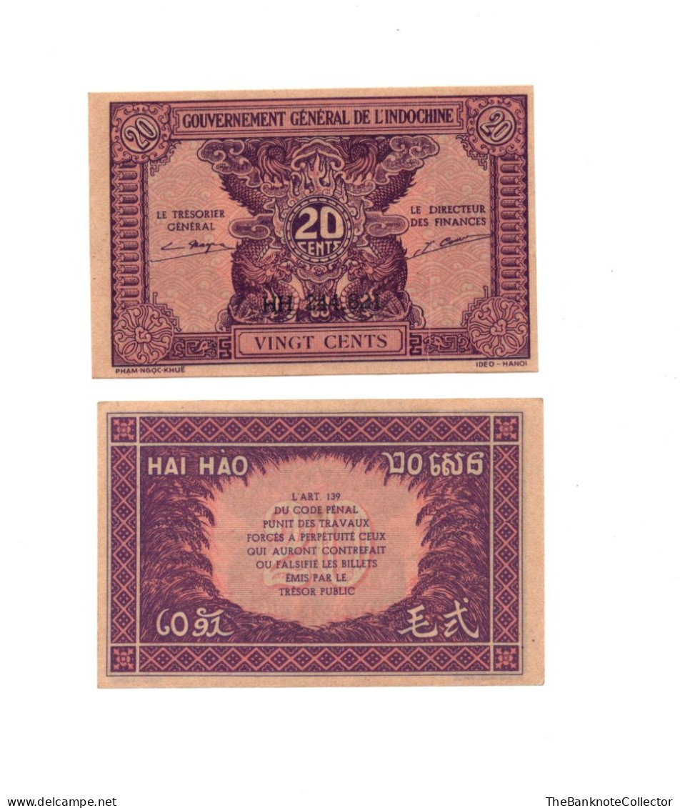 French Indochina 20 Cents ND 1939 P-90 - Andere - Azië