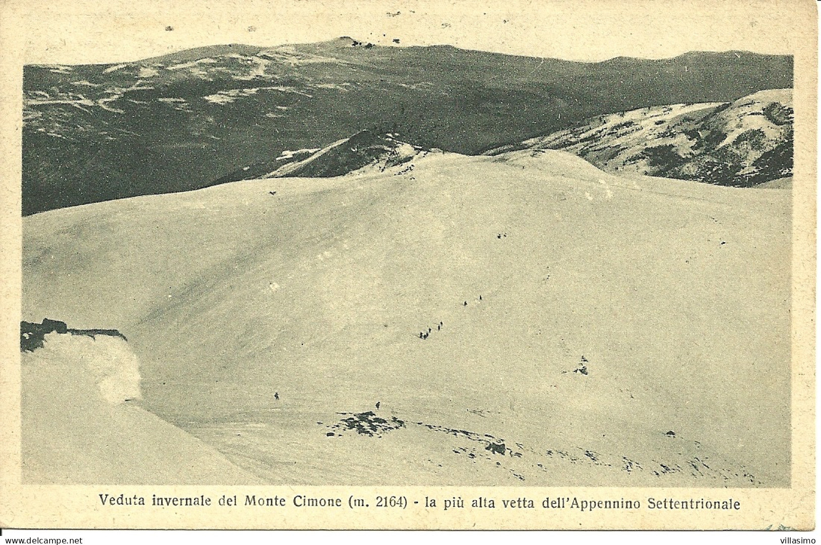 MODENA - VEDUTA INVERNALE DEL MONTE CIMONE - (m. 2164) La Più Alta Vetta Dell’Appennino Settentrionale VG.1925 - Modena